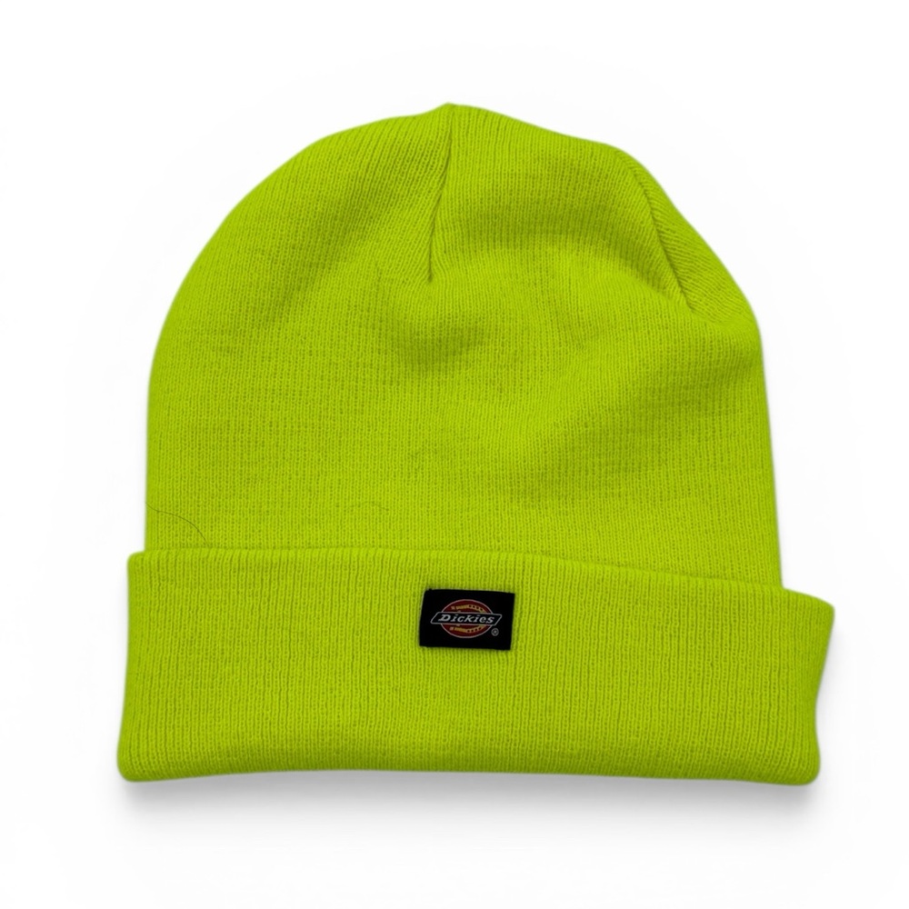 DICKIES One Size Fits Most Neon Yellow Lime Knit Beanie